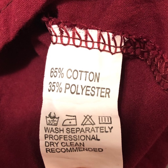 Wine A-line Short Sleeve Dress - Picture 4 of 7